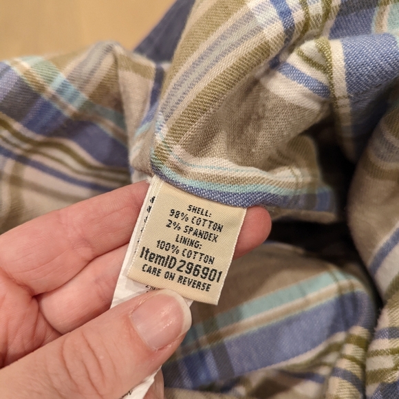 LL Bean flannel lined cargo pants - Picture 7 of 8